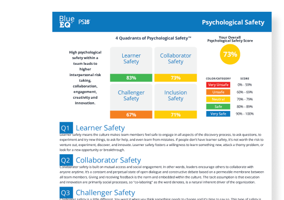 psychological safety 4 quadrants